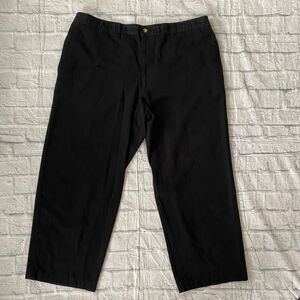 George 42x30 men corton blend pull on chino pants black